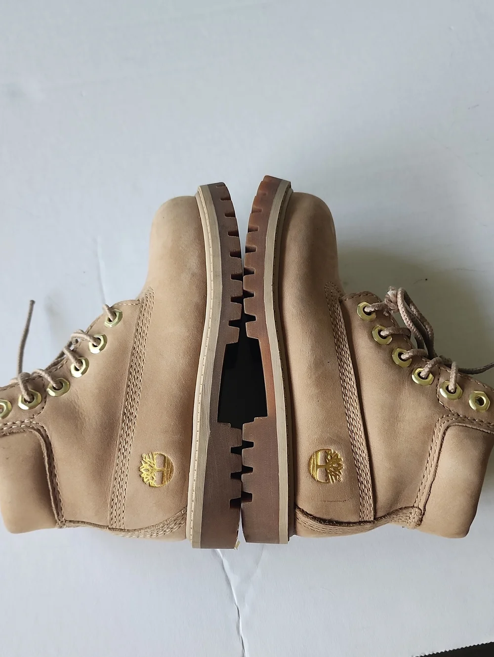 Timberland Kids Wheat/Tan Leather Lace-Up Boots